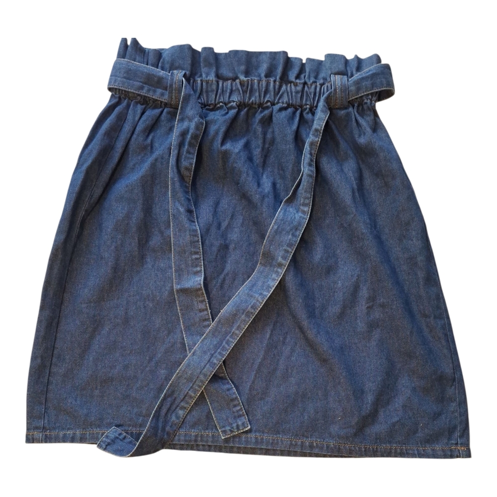 Casual Blue A-Line Denim Skirt